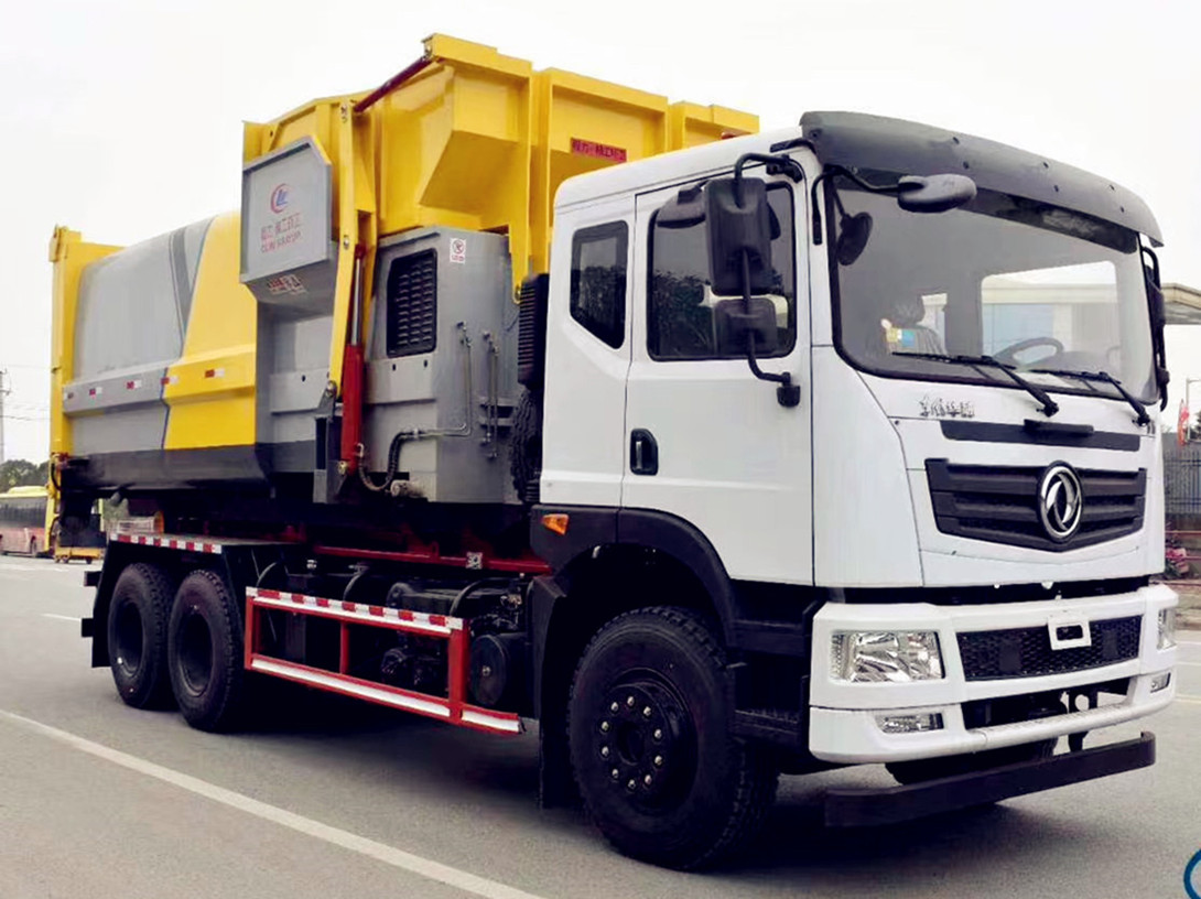 【京環(huán)20立方】東風(fēng)華神后雙橋車(chē)廂可卸式垃圾車(chē)